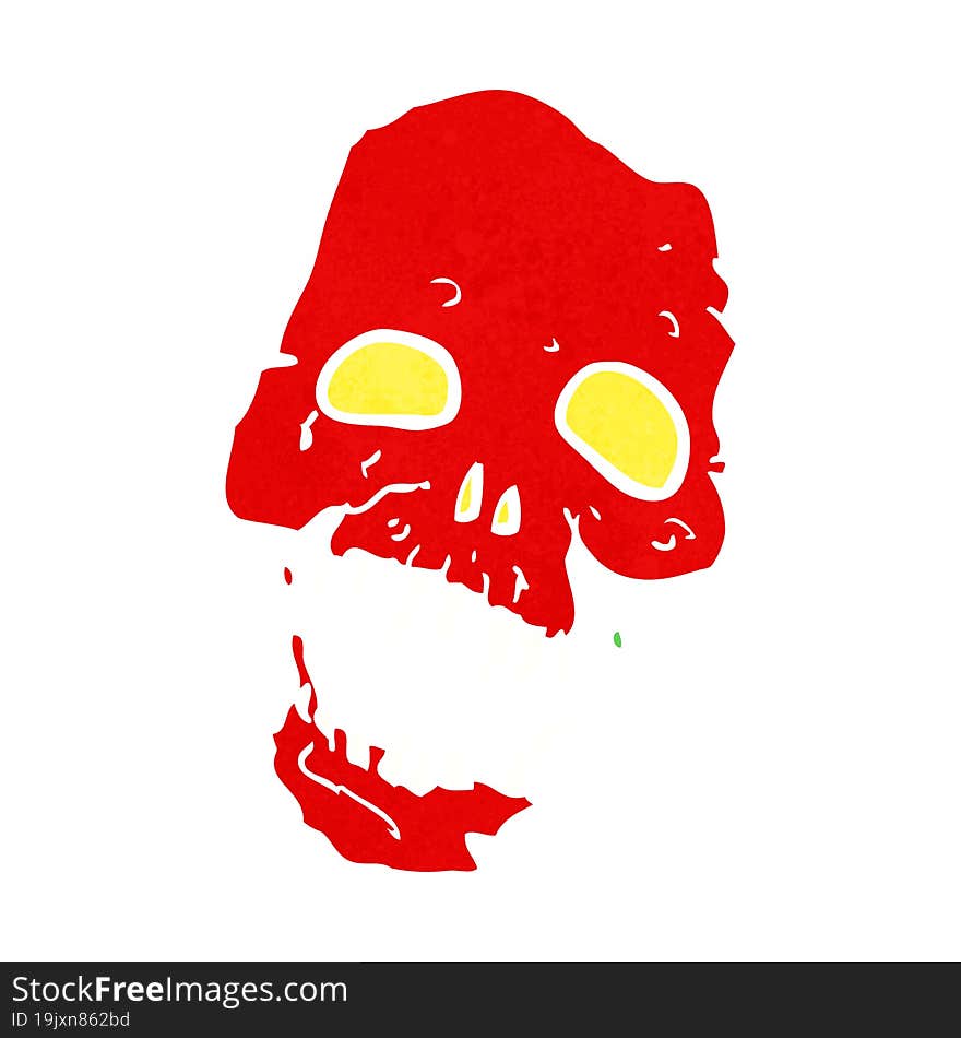 cartoon scary skull