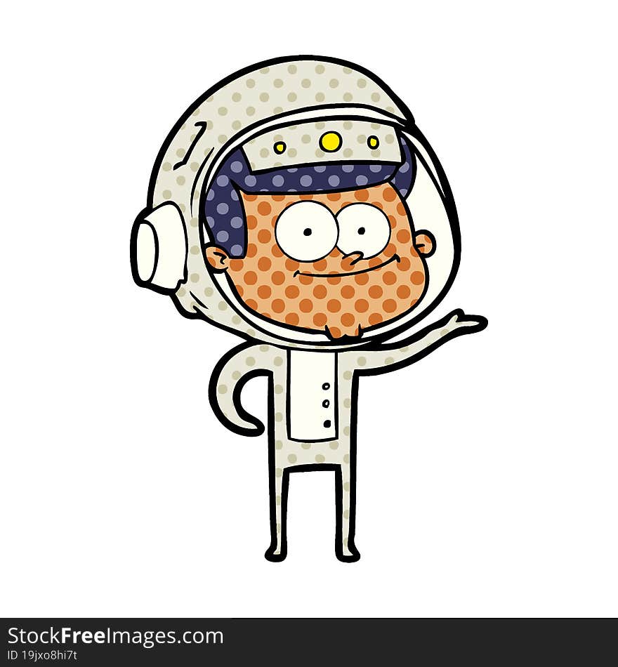 happy astronaut cartoon. happy astronaut cartoon