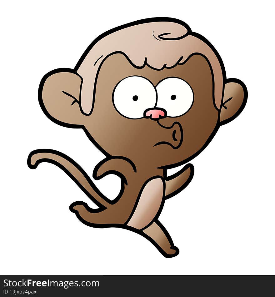 cartoon surprised monkey. cartoon surprised monkey