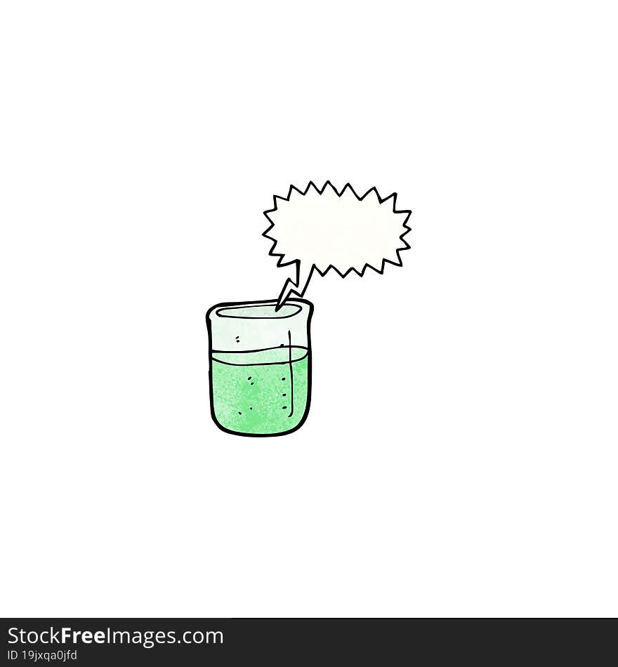 cartoon chemical beaker