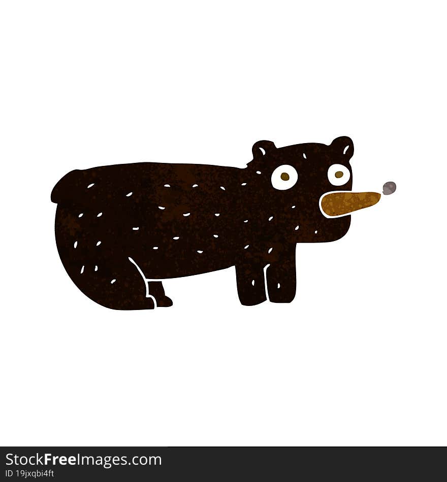 Funny Cartoon Black Bear