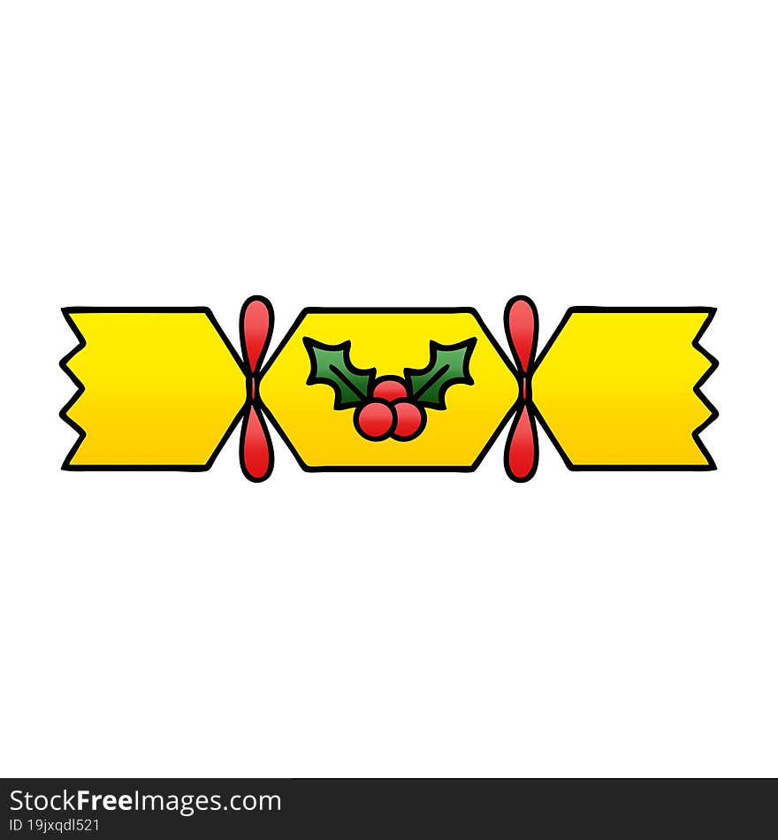 gradient shaded cartoon christmas cracker