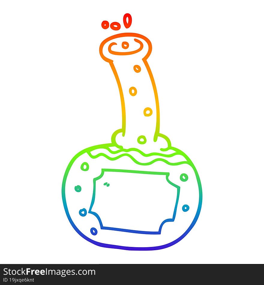 rainbow gradient line drawing cartoon experiment potions