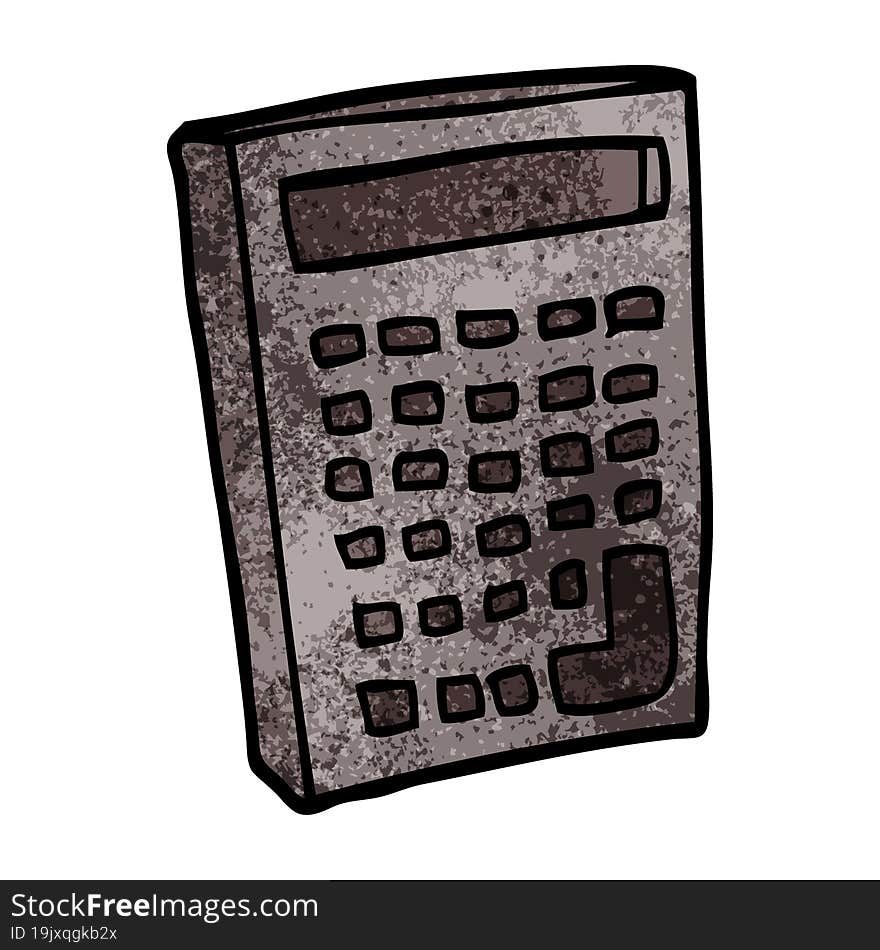 cartoon doodle of a calculator