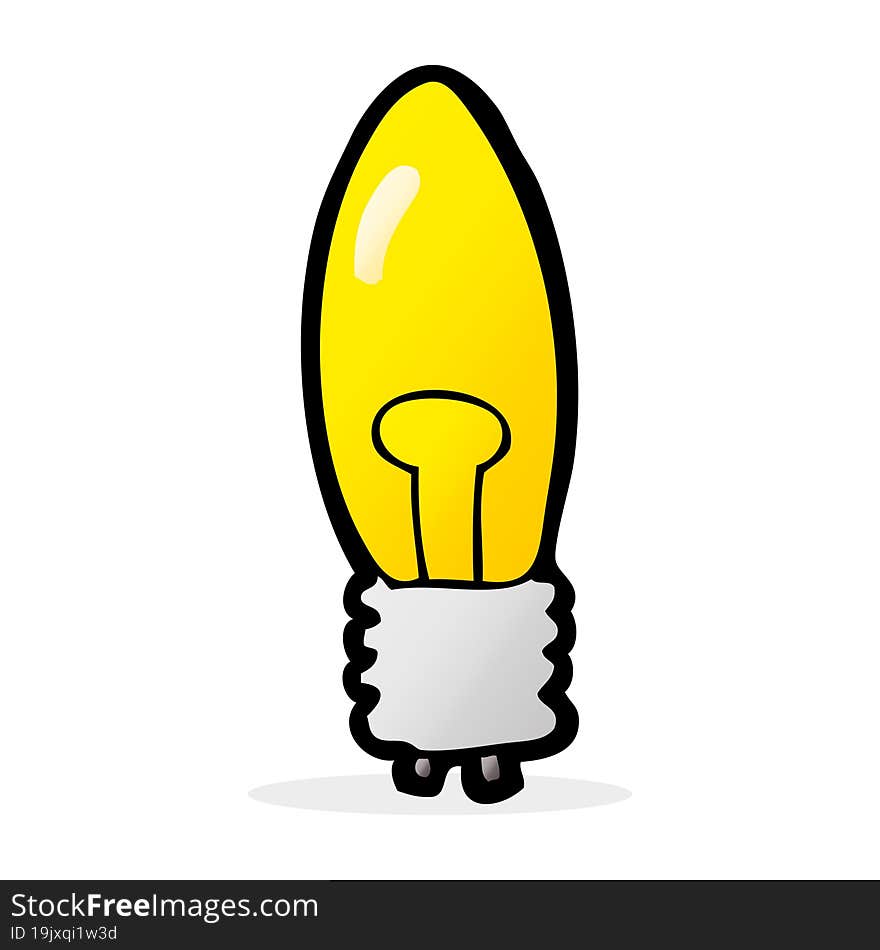 cartoon electric light bulb