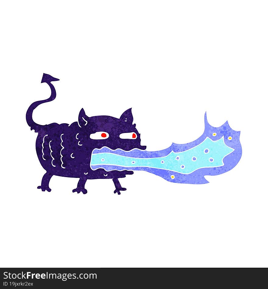 cartoon fire breathing imp