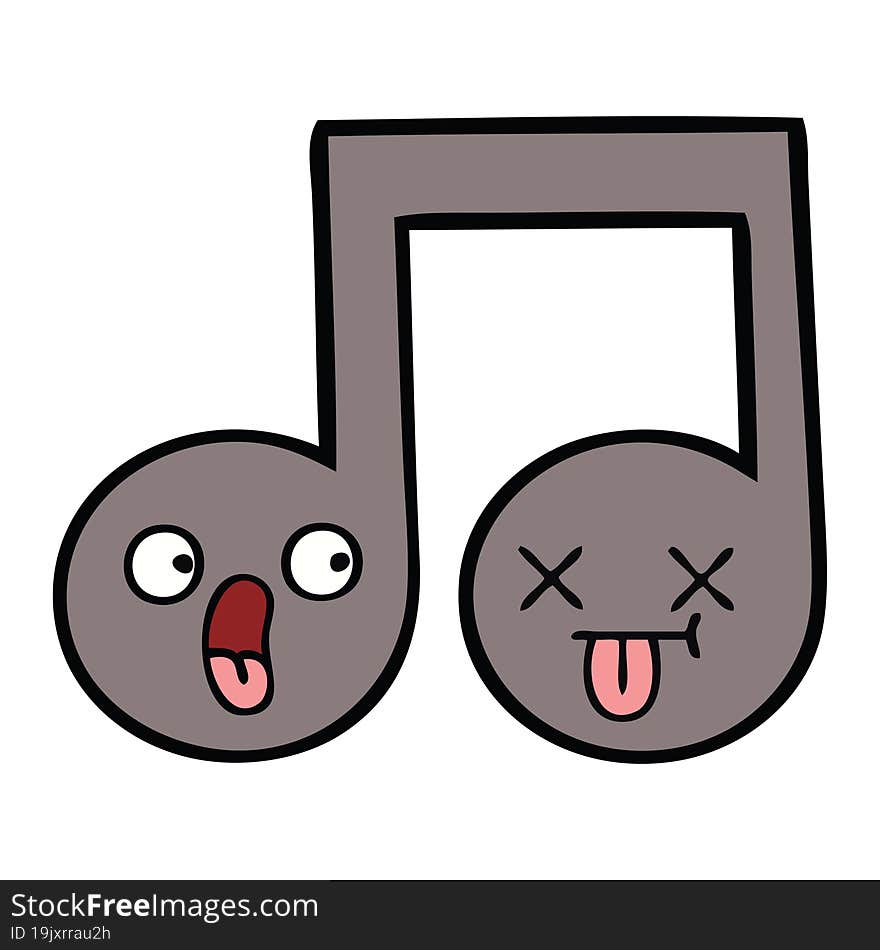 cute cartoon musical note