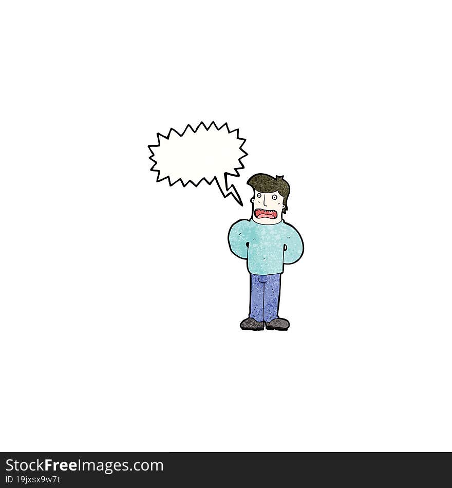 cartoon stressed man