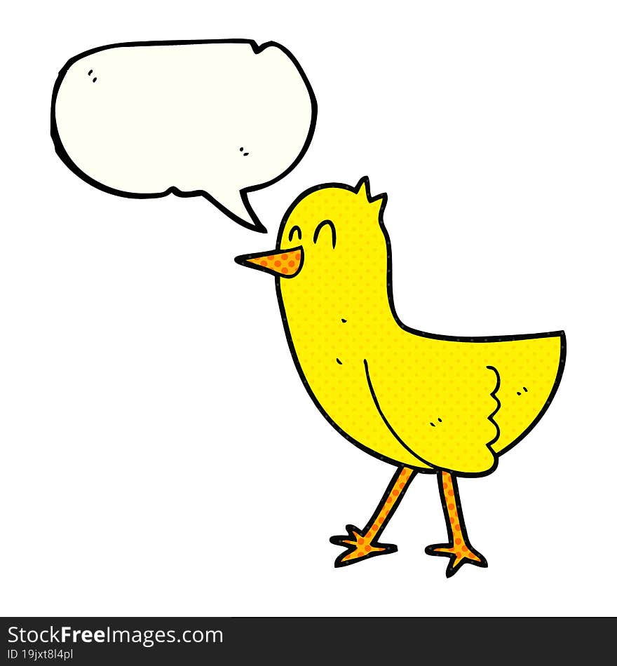 Comic Book Speech Bubble Cartoon Bird