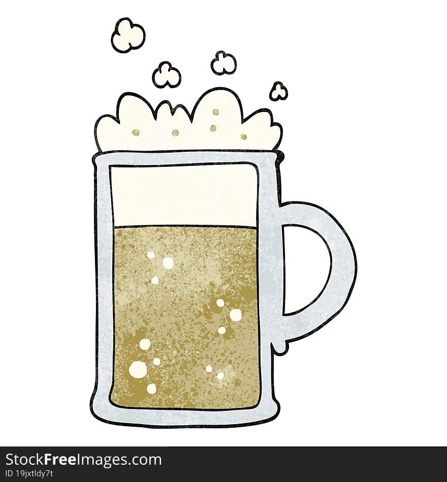 Textured Cartoon Tankard Of Beer