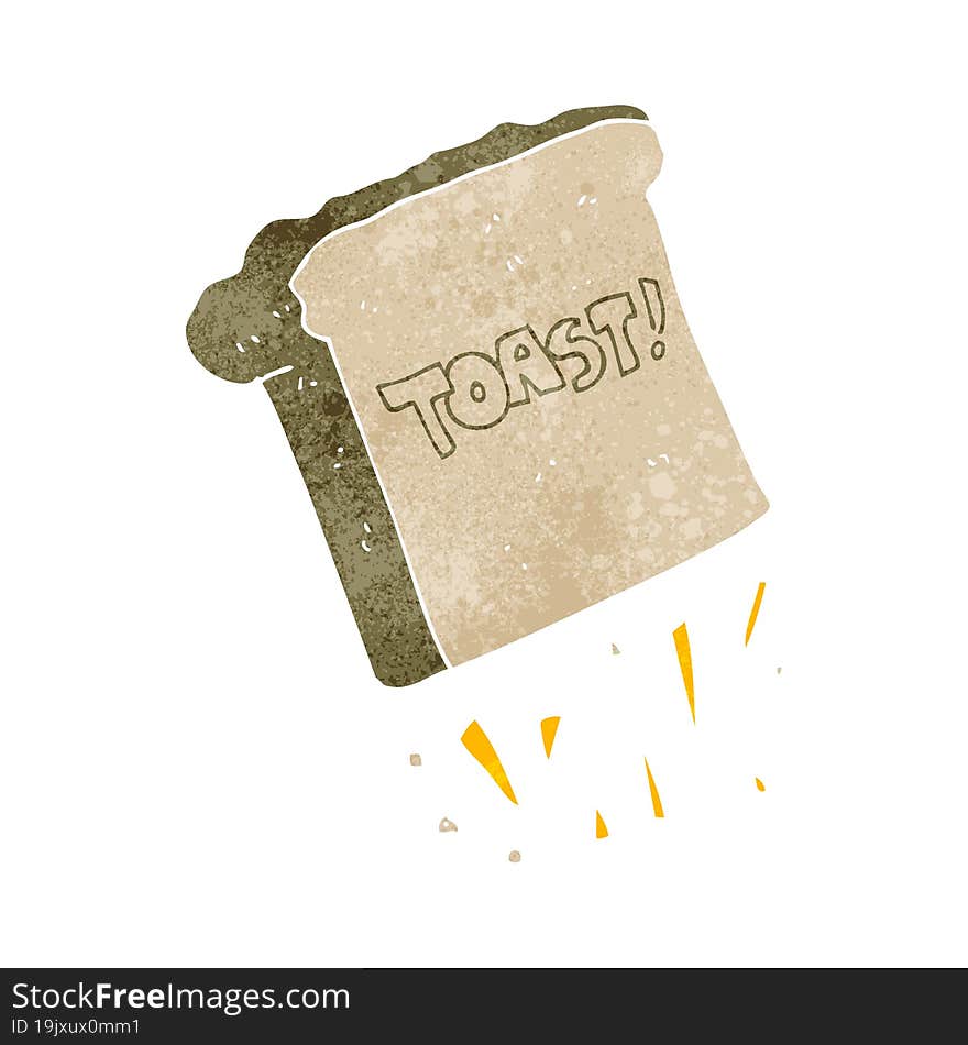 retro cartoon toast