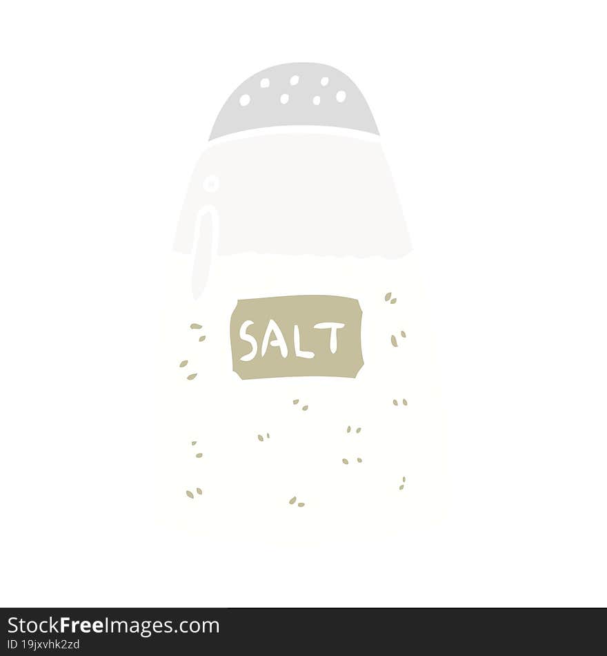 flat color style cartoon salt shaker