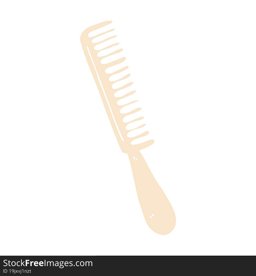 flat color style cartoon comb