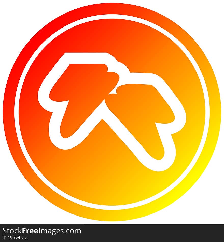 Lightning Bolts Circular In Hot Gradient Spectrum