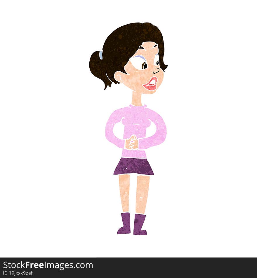 cartoon girl talking