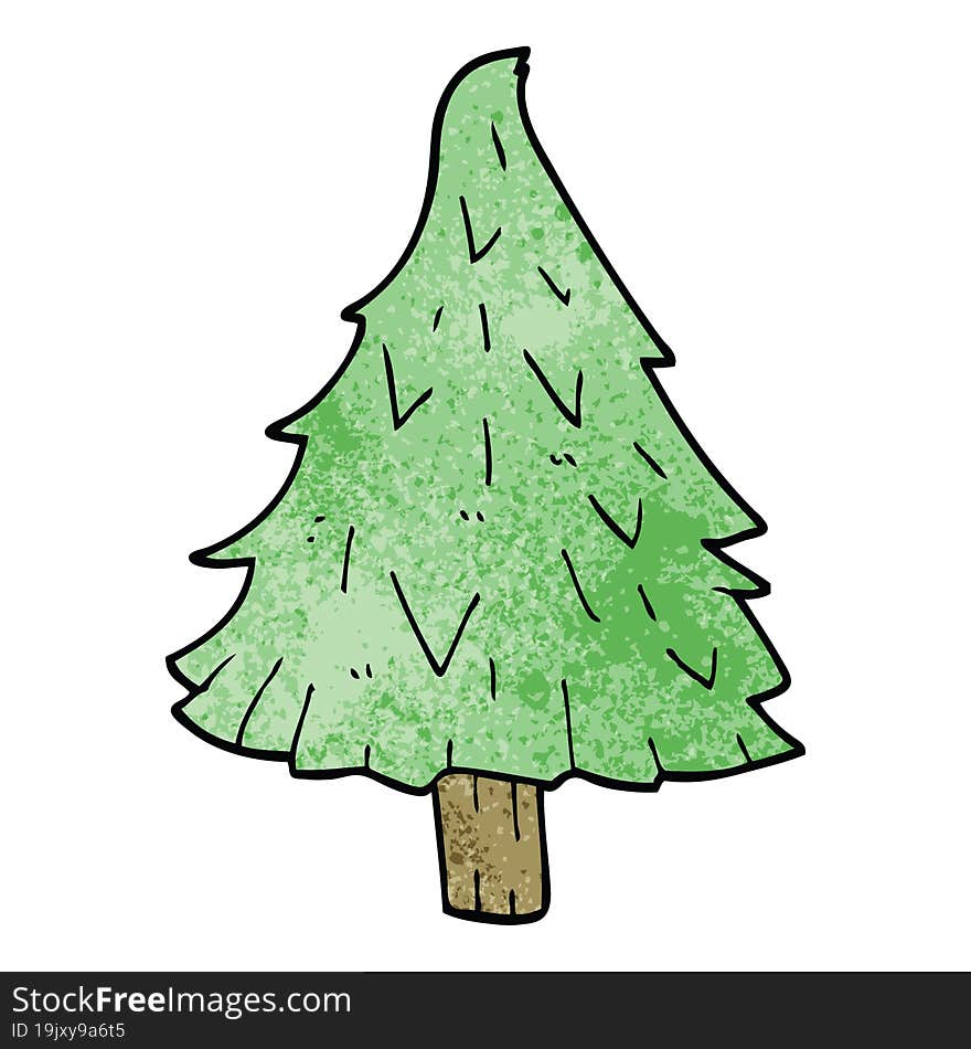 Cartoon Doodle Christmas Tree