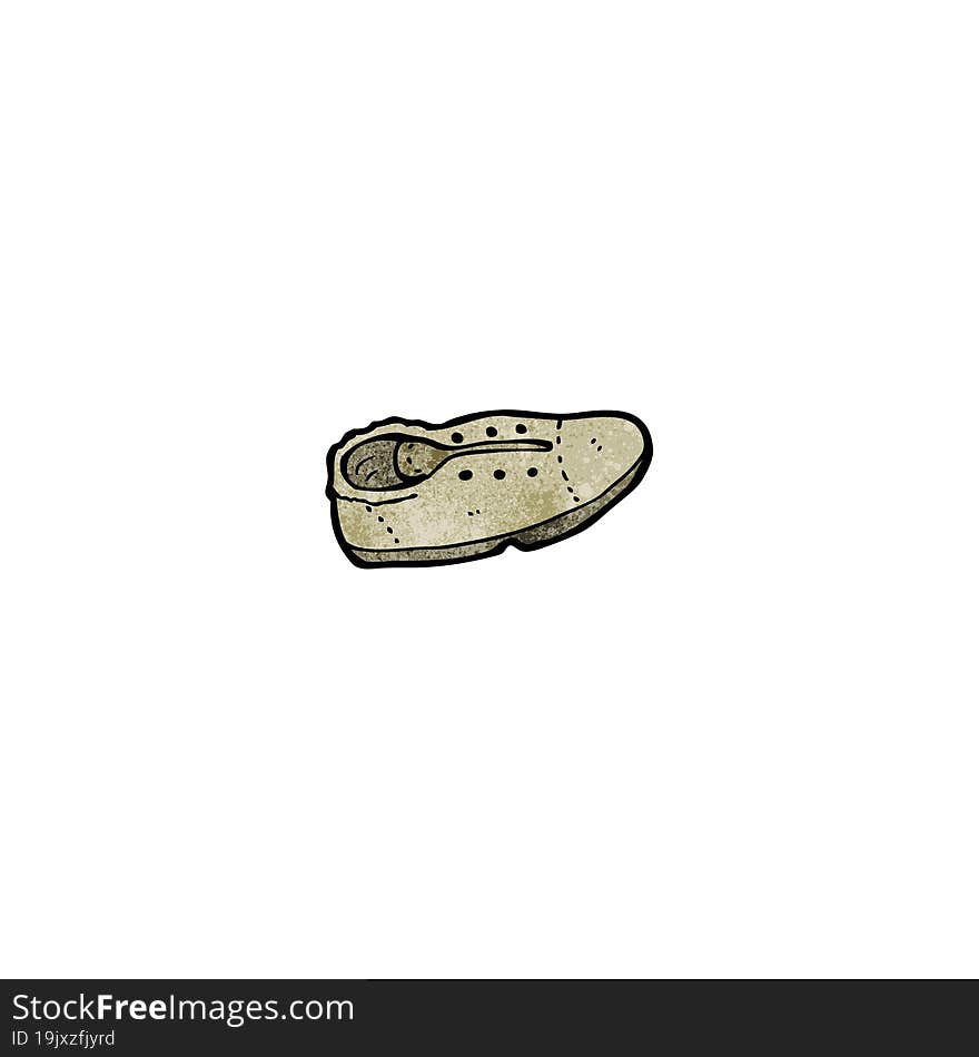 cartoon single old shoe