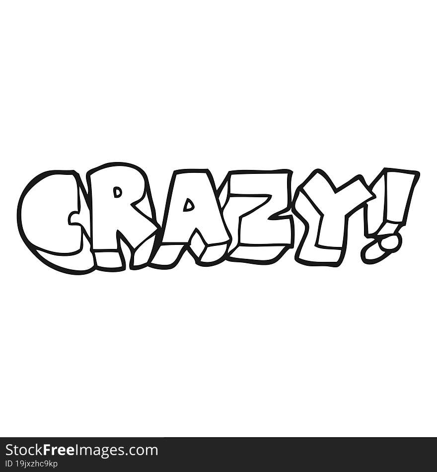 black and white cartoon shout crazy