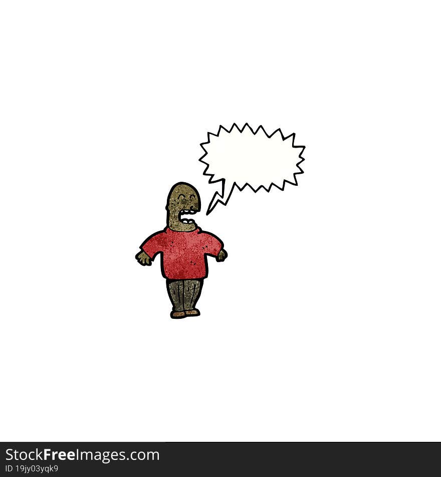 Shouting Cartoon Man