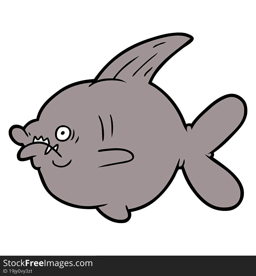 cartoon ugly fish. cartoon ugly fish