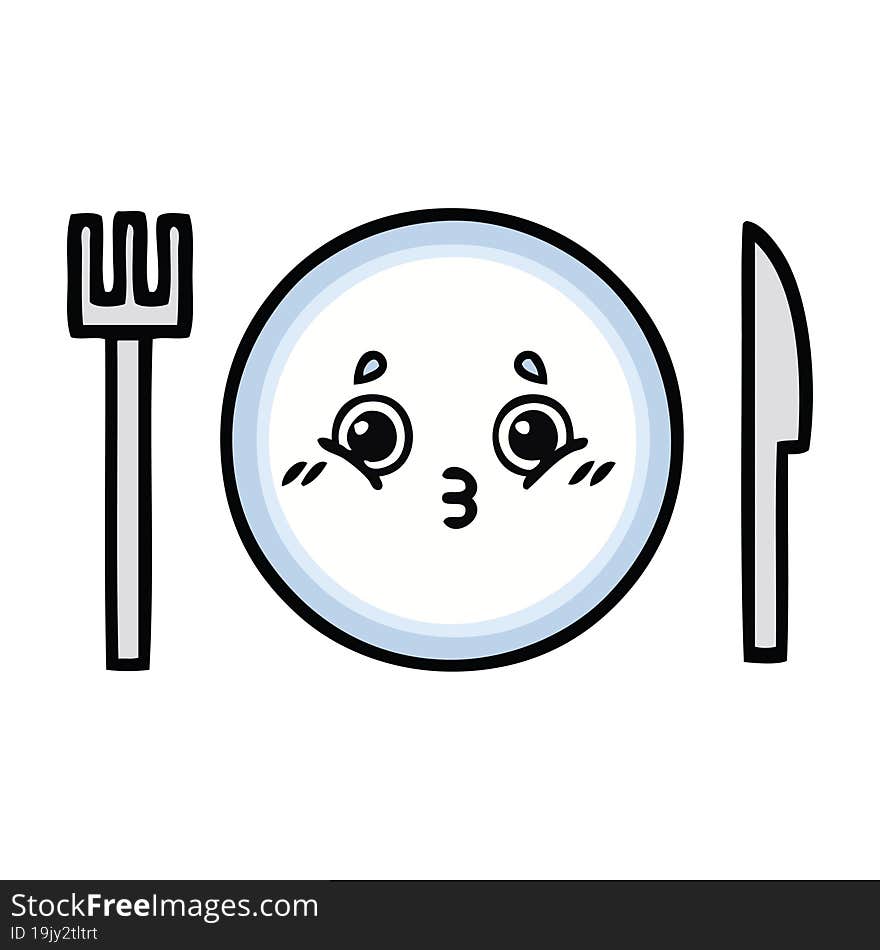 cute cartoon dinner plate