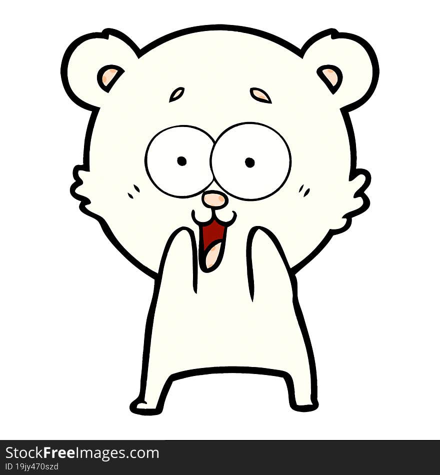 excited teddy bear cartoon. excited teddy bear cartoon