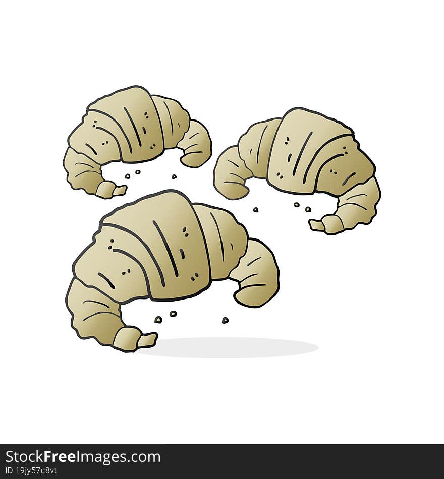 cartoon croissants