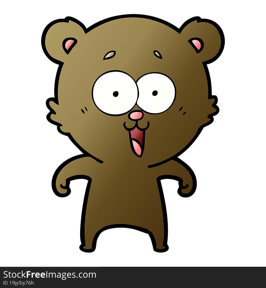 laughing teddy  bear cartoon. laughing teddy  bear cartoon