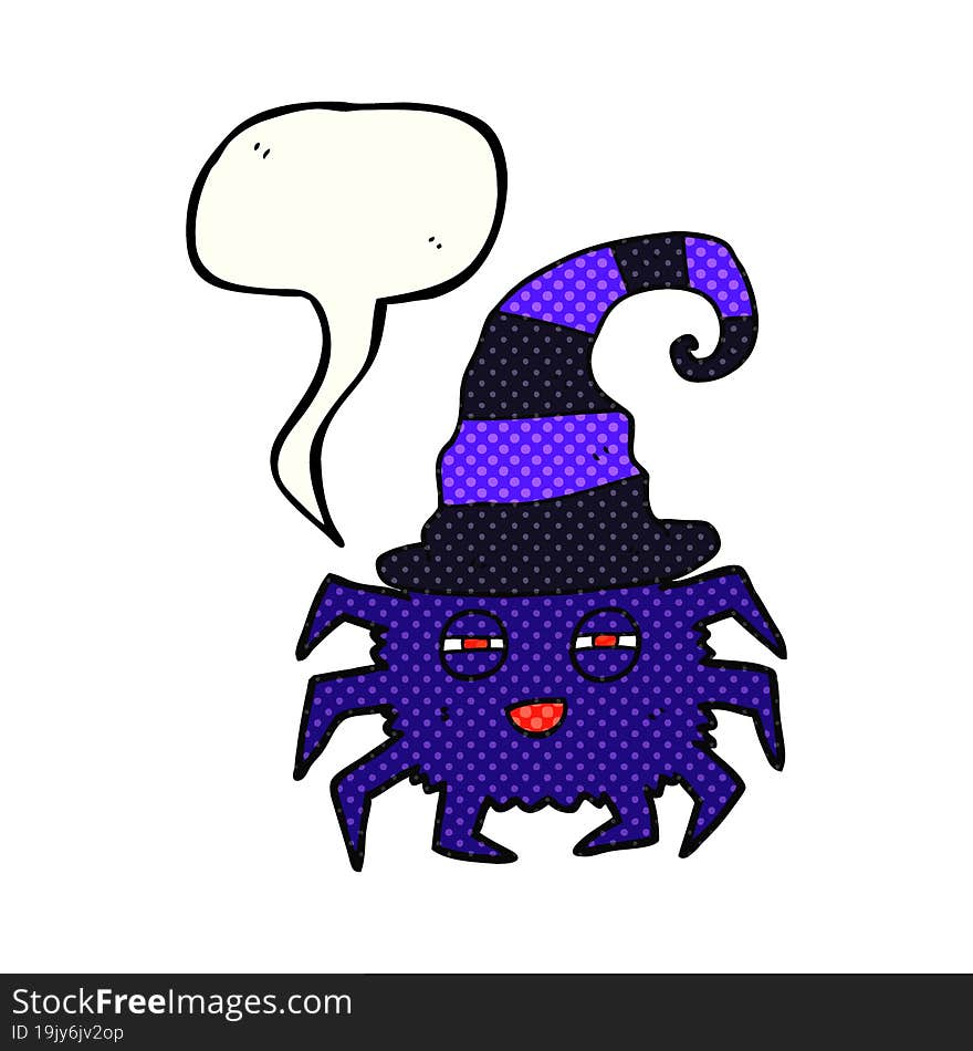 comic book speech bubble cartoon halloween spider