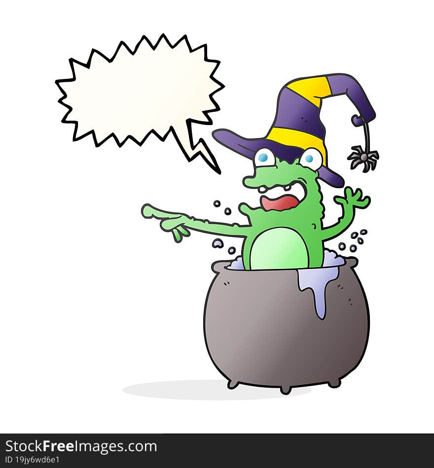 speech bubble cartoon halloween toad