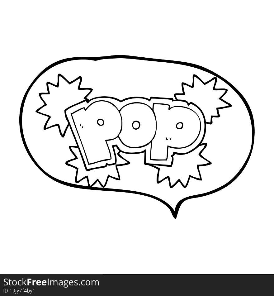 speech bubble cartoon pop explosion symbol