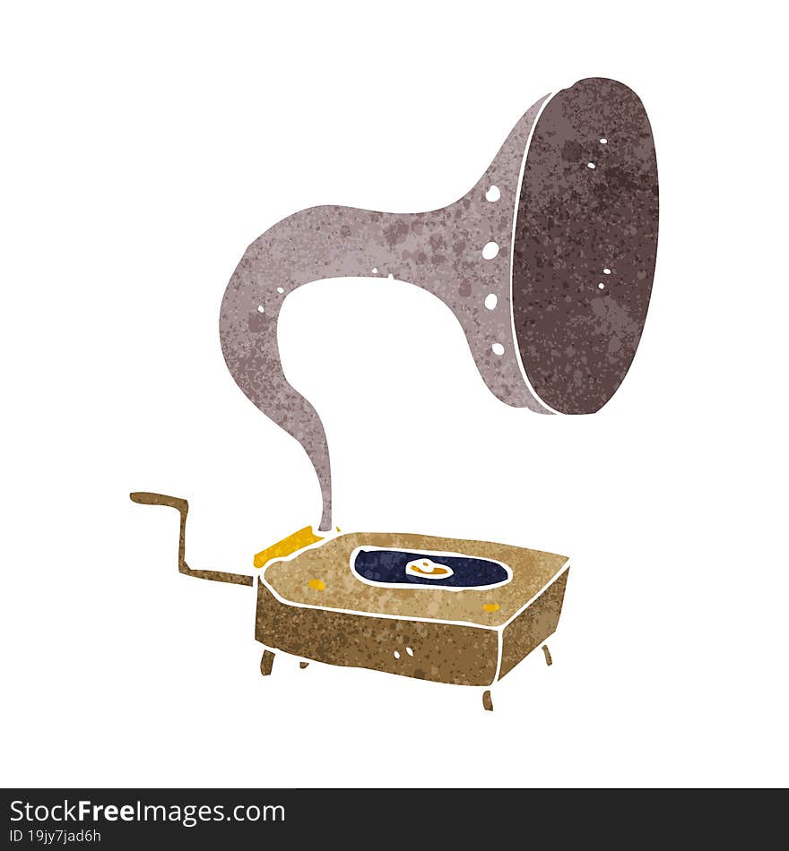 cartoon gramophone