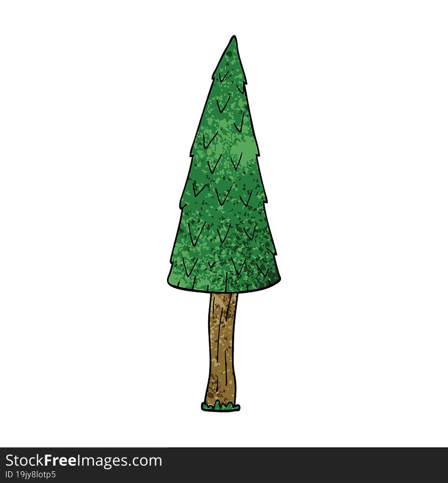 Cartoon Doodle Christmas Tree