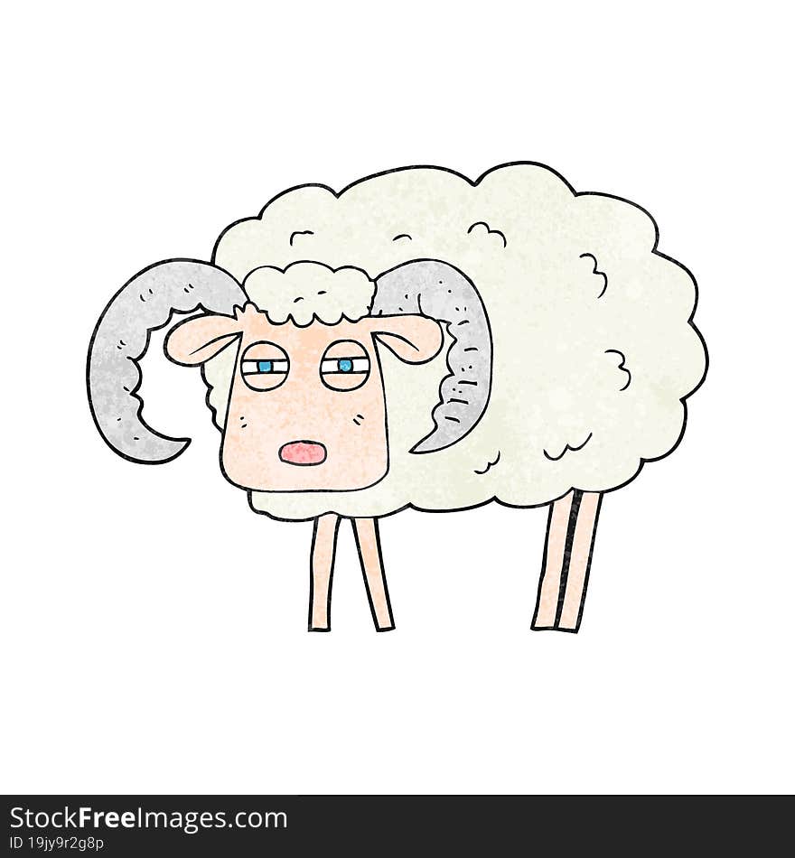 textured cartoon ram