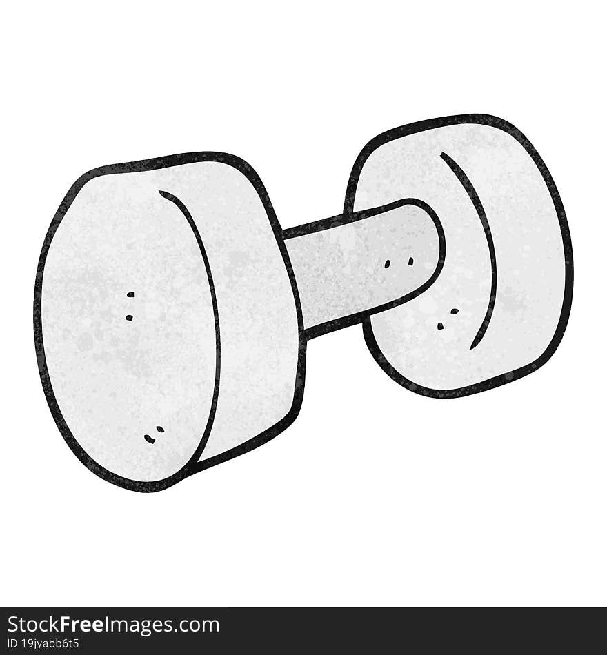 textured cartoon dumbbell