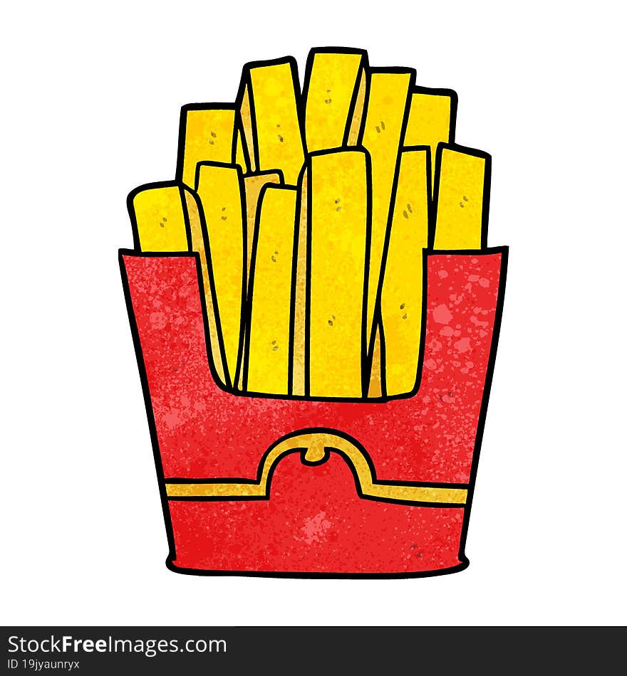 cartoon junk food fries. cartoon junk food fries