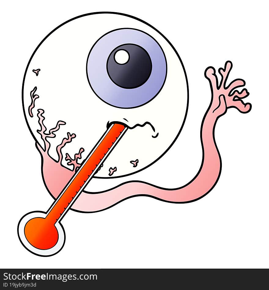 cartoon ill eyeball. cartoon ill eyeball