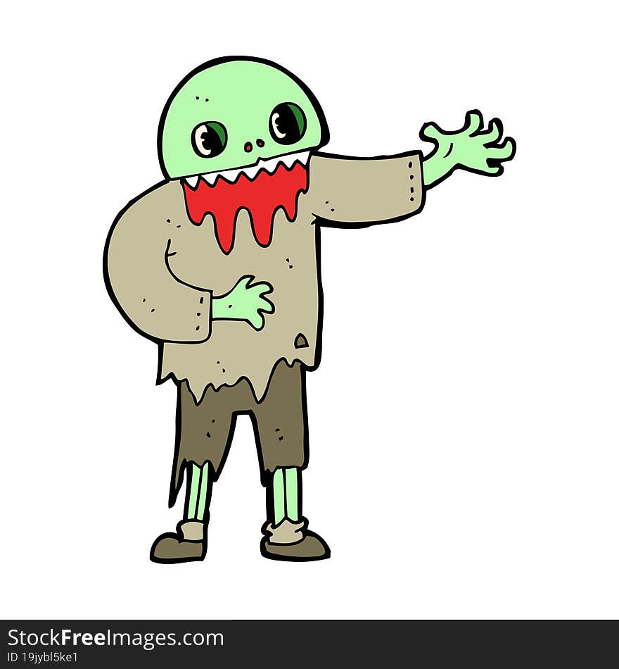 cartoon spooky zombie