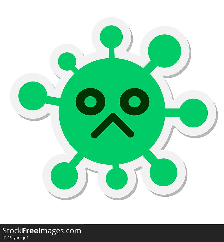 unhappy virus sticker