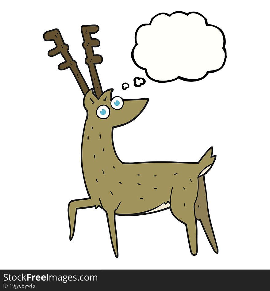 thought bubble cartoon stag