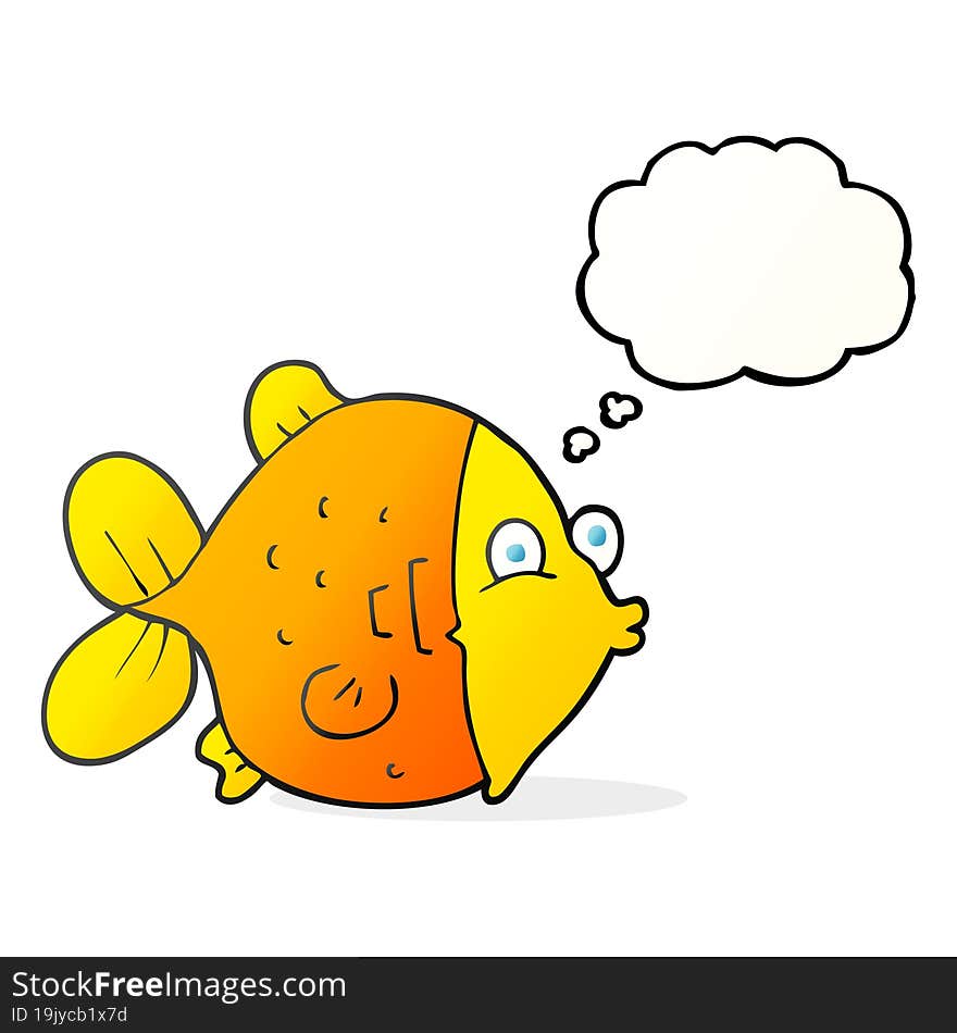 Thought Bubble Cartoon Funny Fish