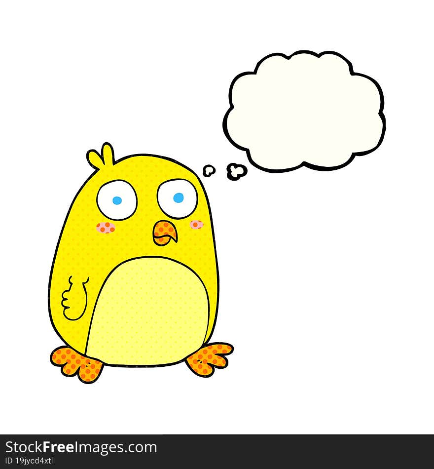 Thought Bubble Cartoon Bird