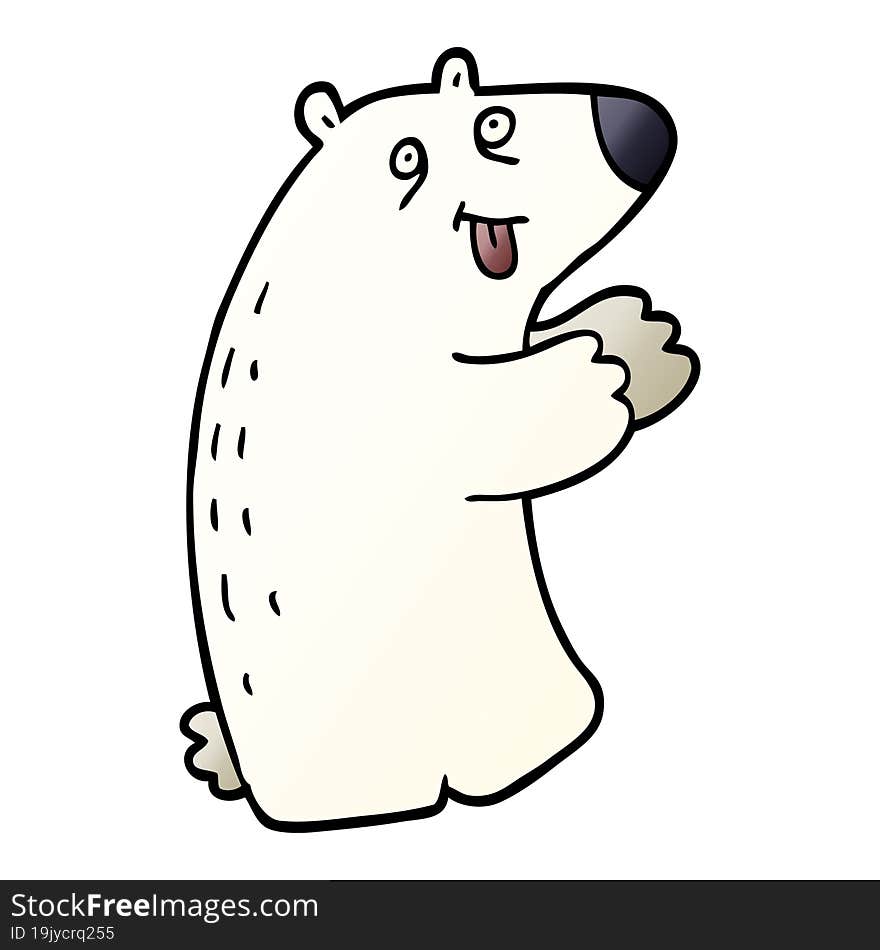 Cartoon Doodle Polar Bear