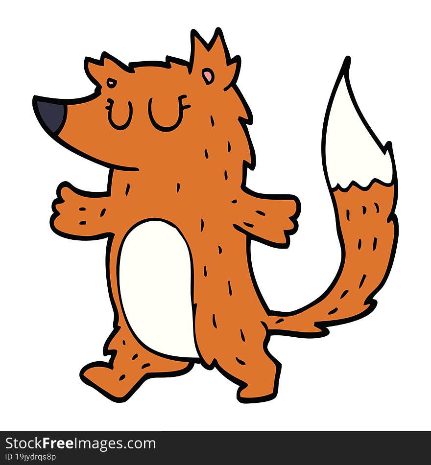 Cartoon Doodle Fox