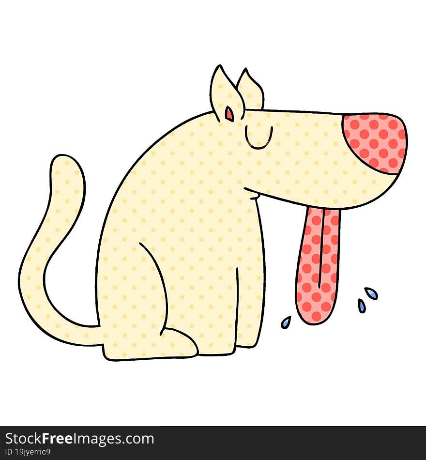 quirky comic book style cartoon dog