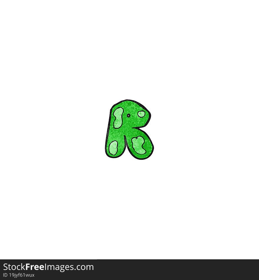 child\'s drawing of the letter r