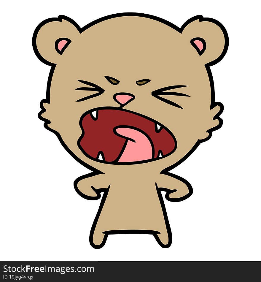 angry cartoon bear. angry cartoon bear