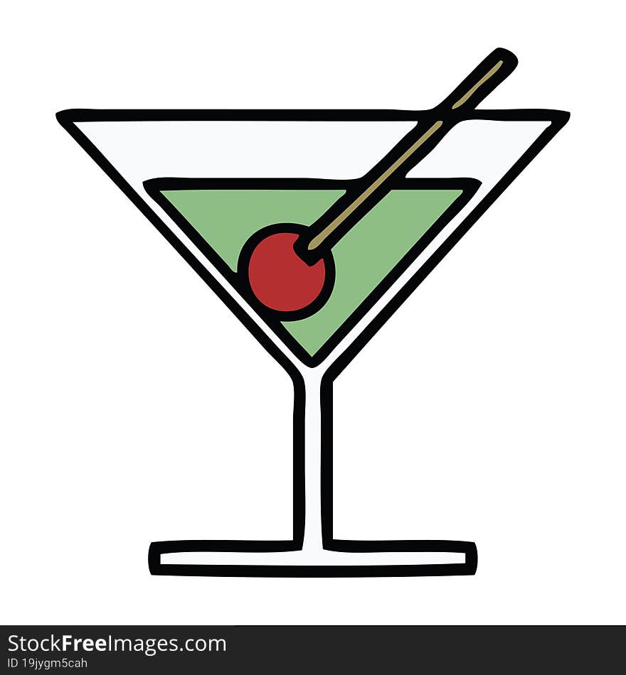 cute cartoon fancy cocktail