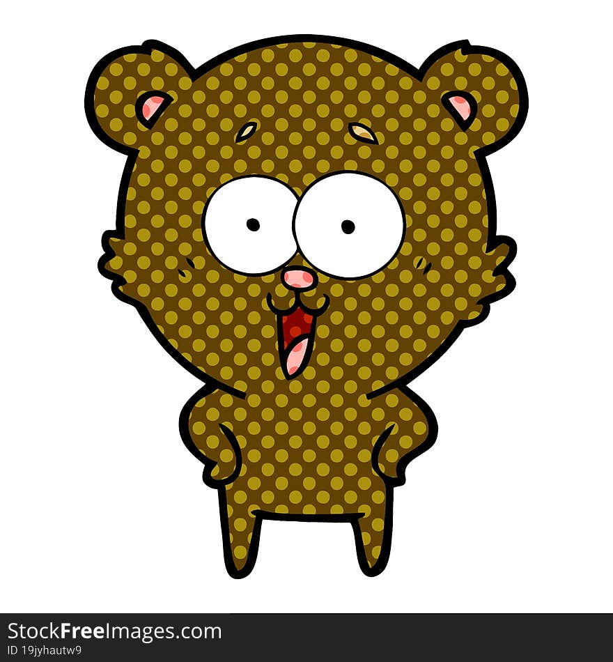 laughing teddy  bear cartoon. laughing teddy  bear cartoon