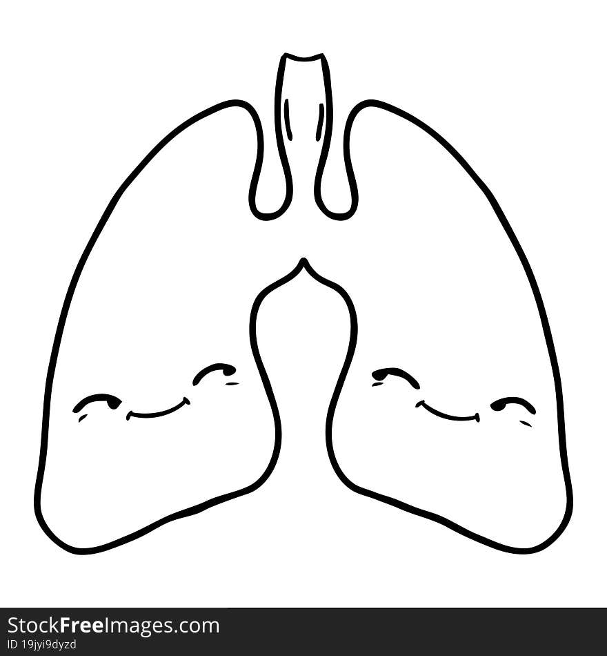 cartoon lungs. cartoon lungs